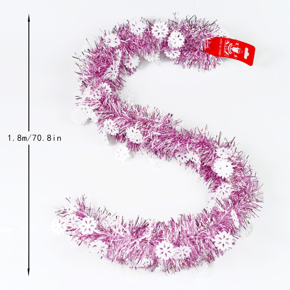 2M Foil Tinsel Ribbon Garland for Christmas Decoration Xmas Tree Wrapping Ribbon Christmas Ornaments New Year Decor Supplies