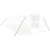 VidaXL Serre avec cadre en acier blanc 24 m² 8x3x2 m, polytunnel, serre à cadre froid, serre pour tomate, serre de jardin, 3188052