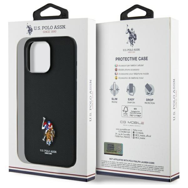 Us Polo Ushcp15Xpemk Iphone 15 Pro Max   6,7 Czarny/Black Embroidered Dh Color
