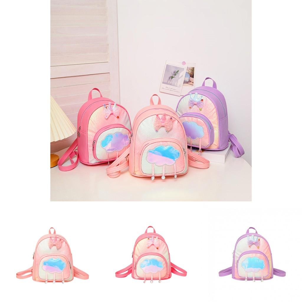 Lightweight And Cute Girls' Backpack With Bowknot For Kindergarten And School