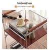 New Multi-layer Movable Laundry Basket with Removable Storage Rack for Balcony or Laundry Room