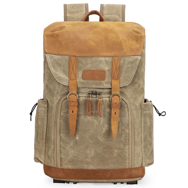 Slr Camera Backpack Waterproof Canvas Bag Lens Bag Shoulder Camera Bag Multi-Function