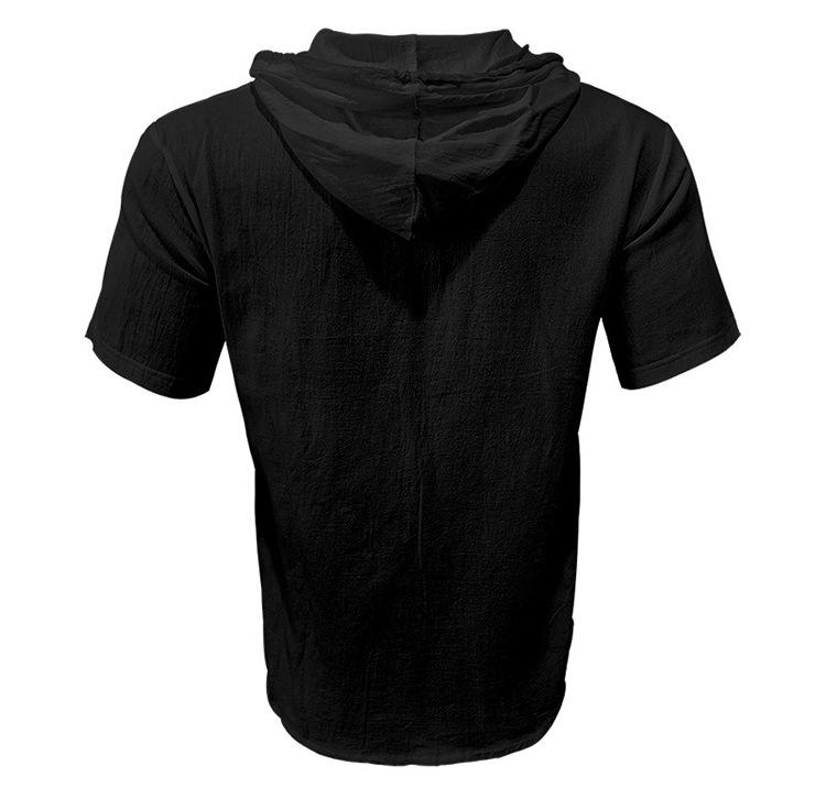 Men's Trendy Hooded Short-Sleeve Casual Sweatshirt