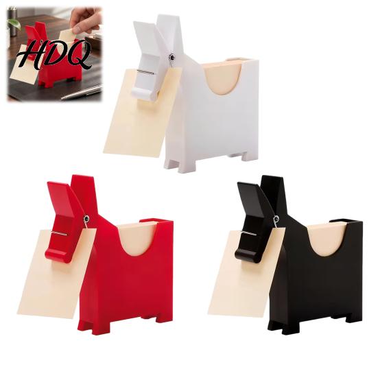 Office Desk Organizer Mule Shape Sticky Note Holder Memo Pad Cards Organizer Plastic Photo Holder Stable Dispenser for Home Desktop Storage