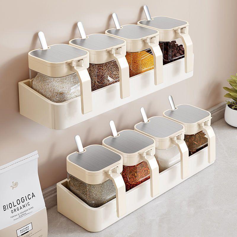 No-Drill Wall-Mounted Spice Rack & Seasoning Organizer