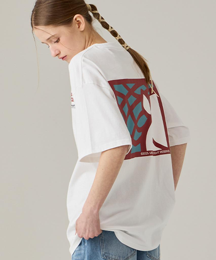 URBANAGE Peach Mode Oversized Short Sleeve White