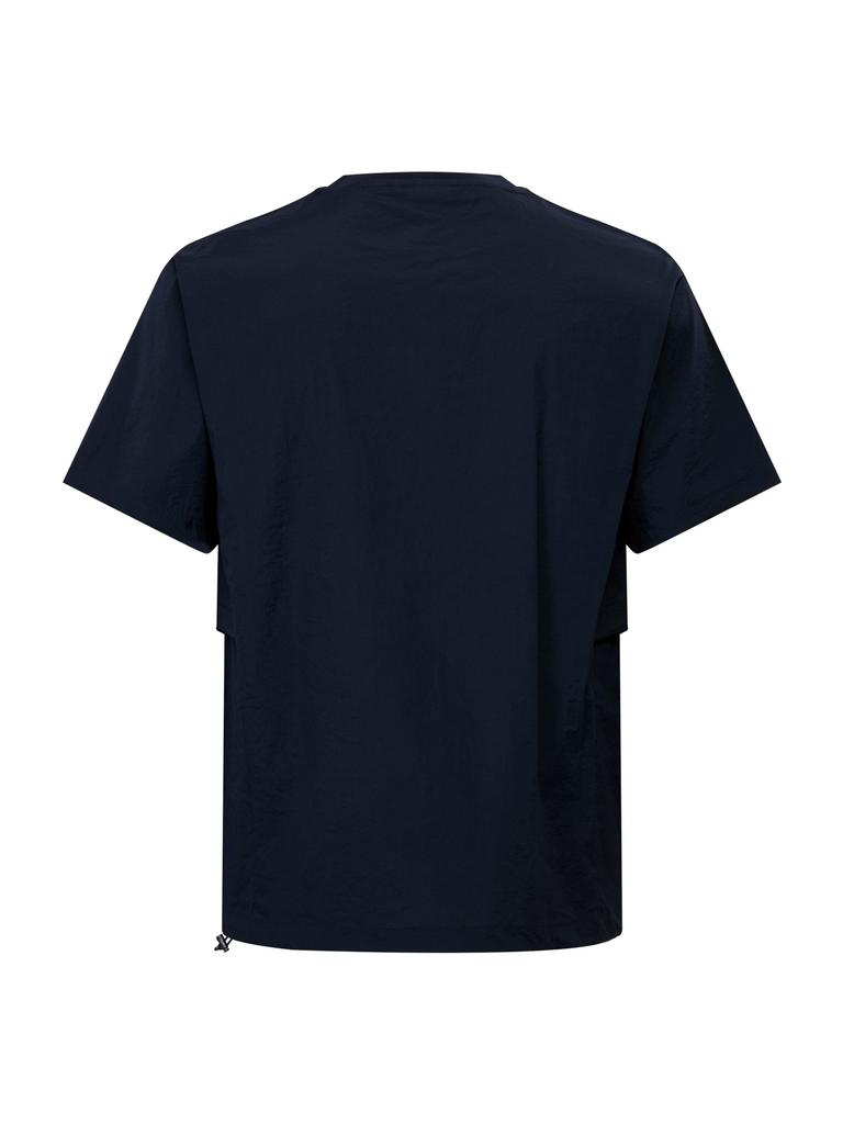 EIDER Brrr Men'S Woven Short Sleeve Round Neck T-Shirt_Dark Navy