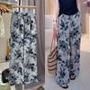 Women's Summer 2026 Sun Protection Wide-Leg Printed Pants - Slimming, Casual, and Versatile Long Style