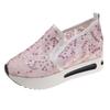 Inner Heightening Lace Sequins Women's New Breathable Mesh Casual Foot Muffin Platform Women's Shoes