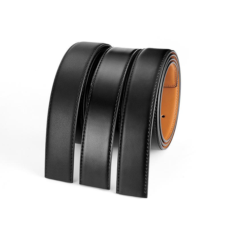 Four Seasons Available New Belt Men'S Rotating Buckle Leather Belt Men'S Needle Buckle Casual Double Sided Cowhide Pants Belt