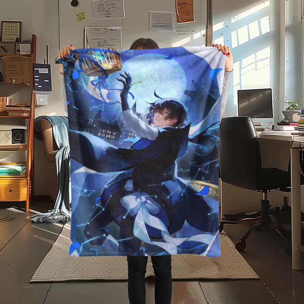 1PC Vanitas's Journal Print Flannel Blanket, High quality Comfortable for All Seasons, Home Decor, Warmth and Comfort, Perfect for Christmas Gifts236
