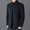 Double-sided Short Cashmere Coat, Middle-aged Woolen Woolen Jacket, Winter Casual Removable Liner Stand-up Collar Top