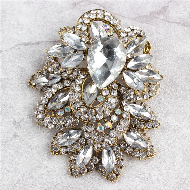 Rhinestone Brooch Pins for Women Shiny Boutique Decoration Badges Party Banquet Dress Gift