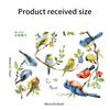 Self Adhesive Window and Wall Stickers Bird Flower Branch Design for Home Decor Glass Door Decals Room Beautification