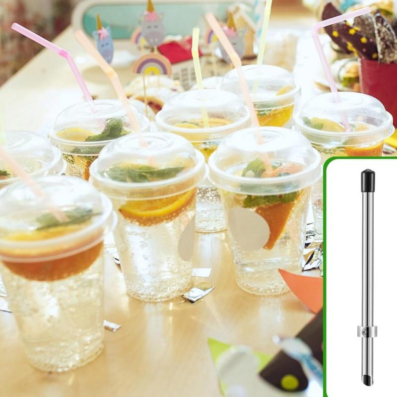 1/2/3Pcs Stainless Steel Straw Hole Puncher Stainless Steel Puncher Straw Hole Punch Tool For Plastic Lid Lemonade Cups For Cafe