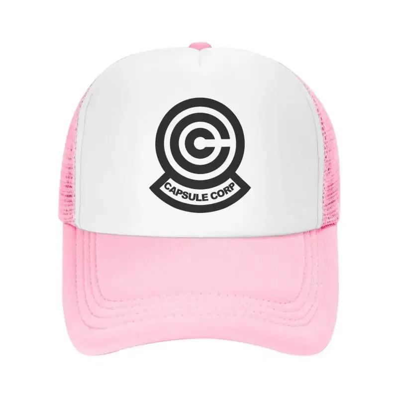 Capsule Corp Netz-Baseballkappe Unisex Hip-Hop Snapback Kappen Sommer Atmungsaktiv Sonnenschutzmütze Anime DBZ Trucker Verstellbare Hüte