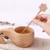 New Coffee Long Handle Wooden Spoon Household Items Tableware Stirring Honey Tea Scoops Nanmu Paint Color