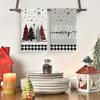 Christmas Kitchen Towel Nordic Style Snowman Print Dish Multipurpose Cotton Tea Home Holiday Decor