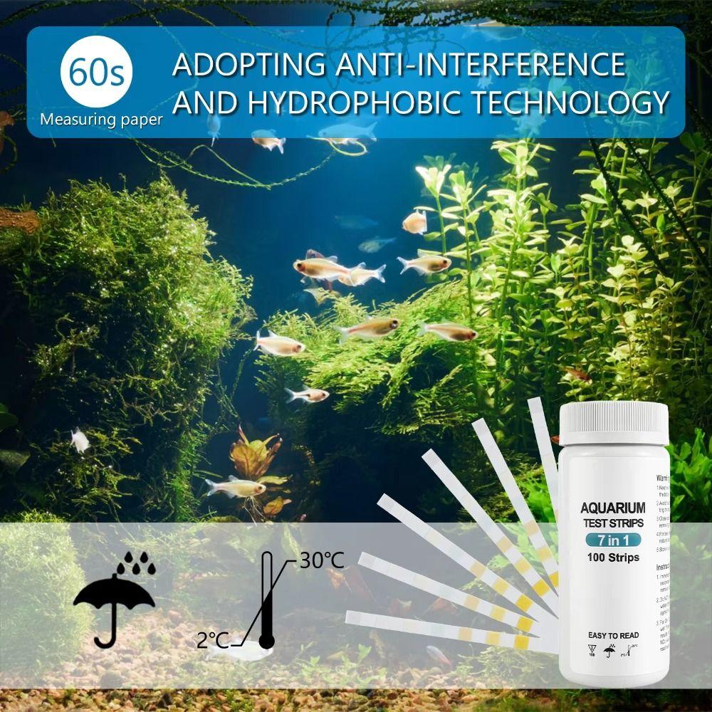 100Pcs 7 In 1 Aquarium Test Strips