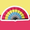 Cooling Rainbow Handheld Fan Gradient Colorful Chinese Kung Fu Fan Folding Dance Fan  Carnival
