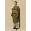 Customellow Gold Oversized Back Slit Robe Padded Coat Cwcaw25994khx
