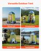 VEVOR Camping Shower Tent, 1 Room, Portable Privacy Tent Changing Room with Ground Stakes, Ropes, Carry Bag, and Steel Poles