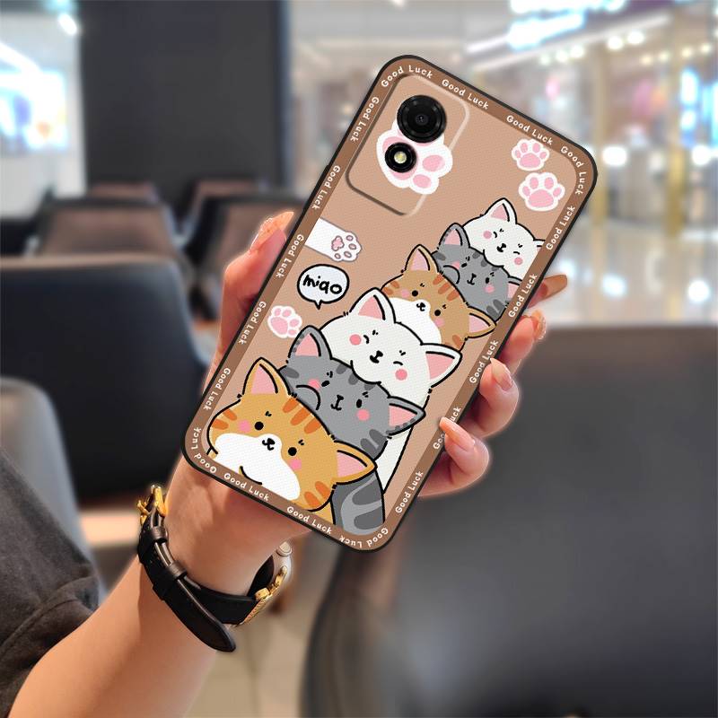 Back Cover Shockproof Phone Case For TCL 501/T433D Cartoon Fashion Design Silicone Soft Case Graffiti Protective Cute