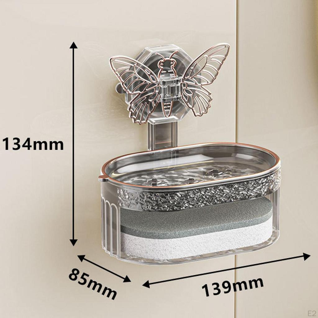 Powerful Suction Soap Dish for Bathroom and Kitchen Organization