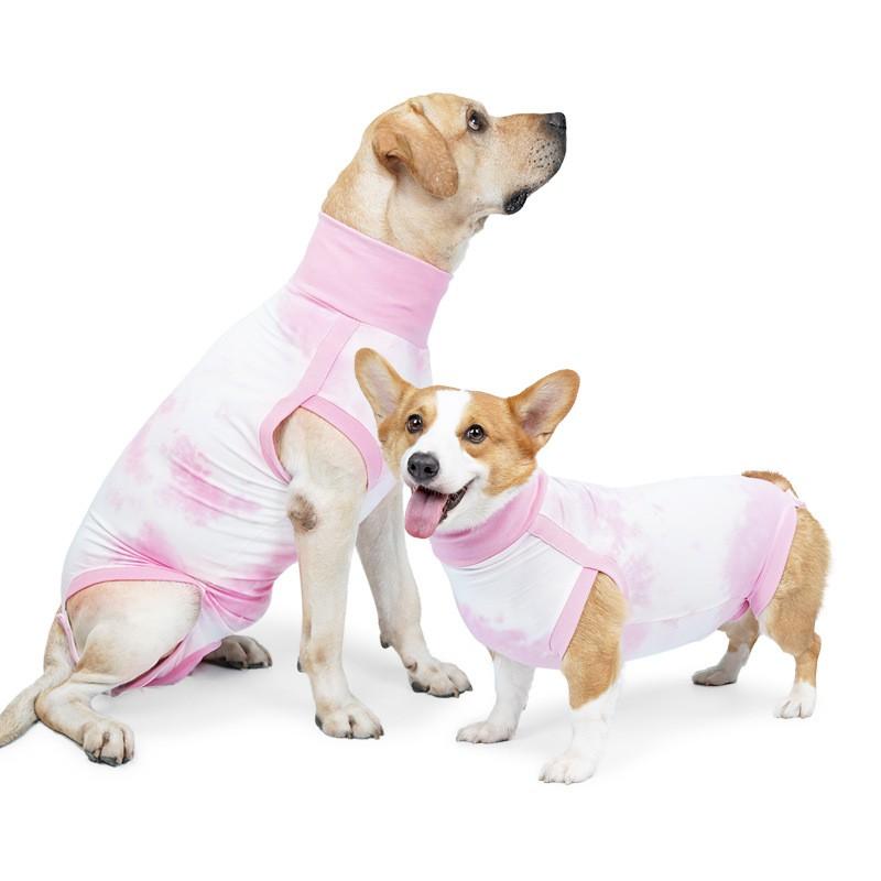 Breathable Stretch Recovery Suit Small Medium Dogs Post Surgery With Adjustable Hook Loop