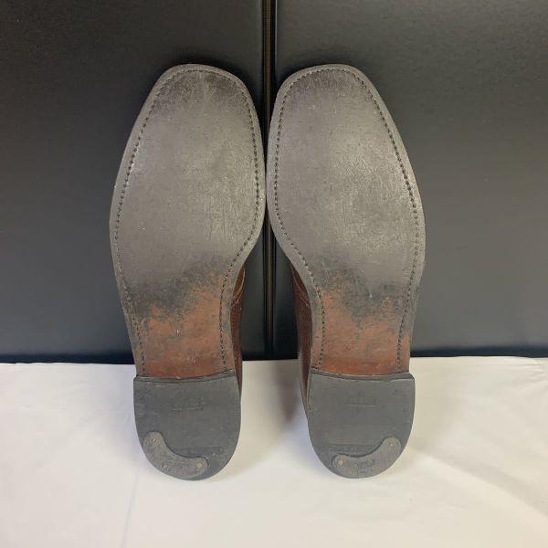 70er-80er Jahre? Vintage USA Made/KNAPP SCHUHE/Monk Strap Business Schuhe mit Schnalle/11B/Braun/(GEBRAUCHT)
