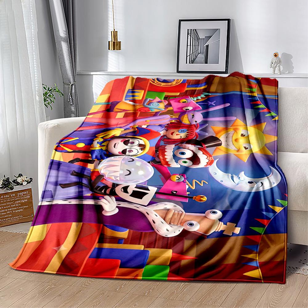 Digital Circus Blanket Comfortable Perfect for Sofa Seaside Office Chair for All Seasons Modern Style Gift for Travel Home Birthdays