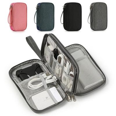 NEW Travel Organizer Bag Cable Storage Organizers Pouch Carry Case Portable Waterproof Double Layers Storage Bags For Cable Cord