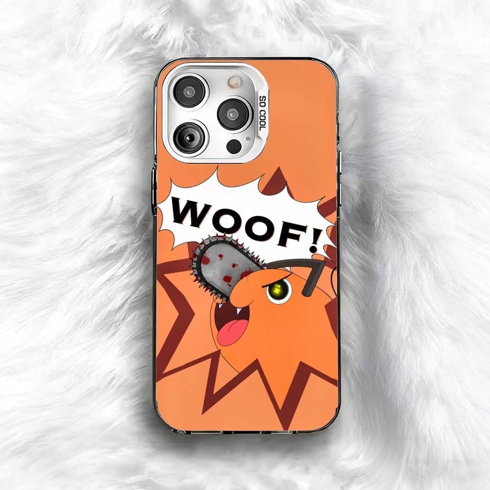 Anime P-Pochita Phone Case For iPhone 16 17 15 14 12 13 Pro Max Black Color Shockproof Cover iPhone17
