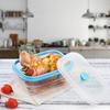 600ml Rectangular Portable Food Grade Silicone Folding Lunch Box Food Container (Yellow)