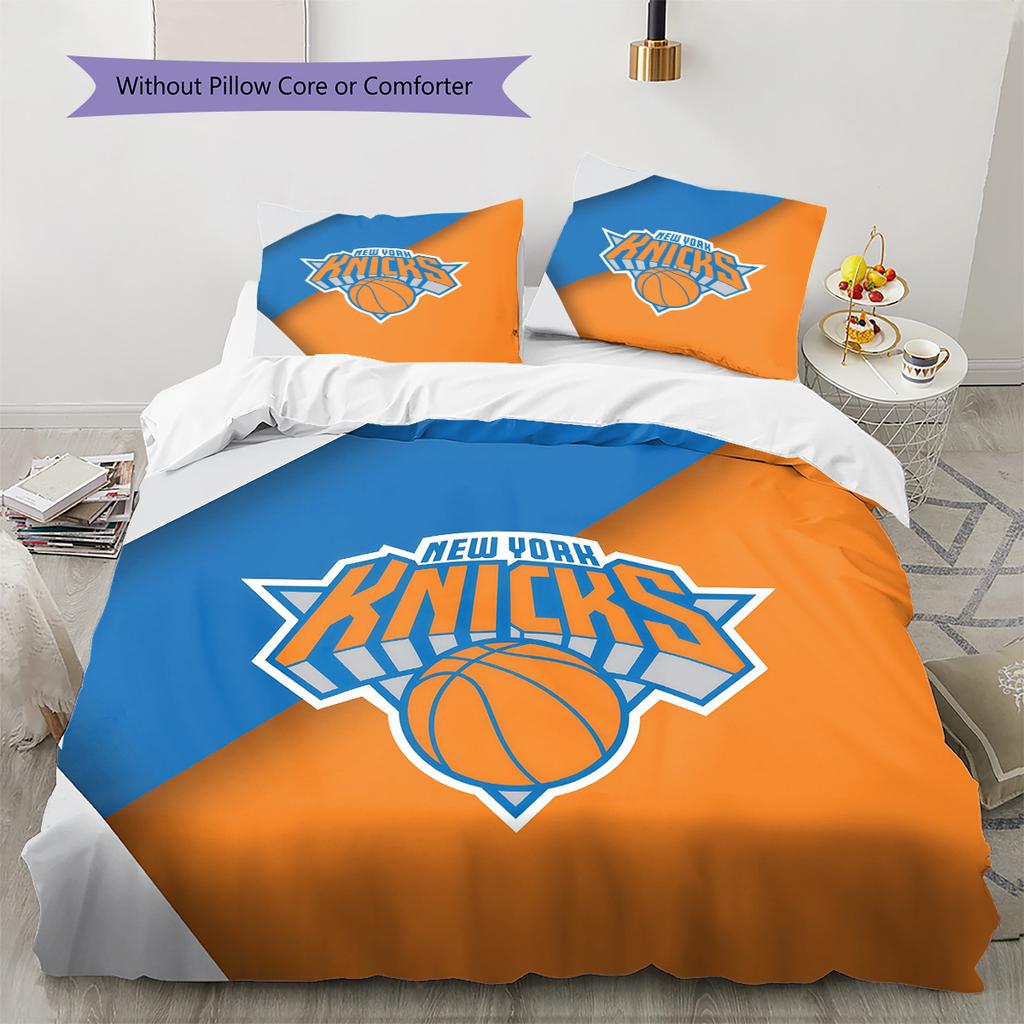Set Copripiumino Trapuntato con Fantasia New York Knicks Decorazione per la Casa Regalo (1 * copripiumino + 2 * federe senza imbottitura).xwn