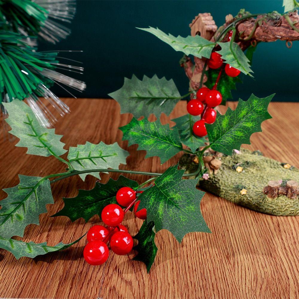 DIY Vánoční Umělý List Ručně Vyráběný Ratanový Věnec Přívěsek Domácí Dekorace