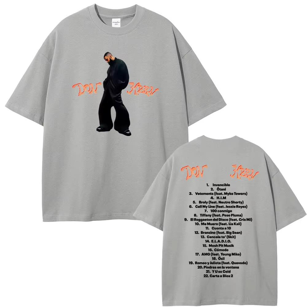 Rapper Eladio Carrion 2025 New Album DON KBRN Print Tshirt Summer Men Women Fashion Hip Hop Oversized T-shirt Male Casual Tees