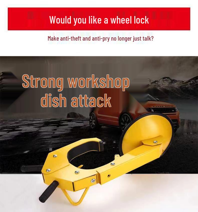 Enhanced Anti-Tamper Car Tire Lock with Suction Cup Mechanism