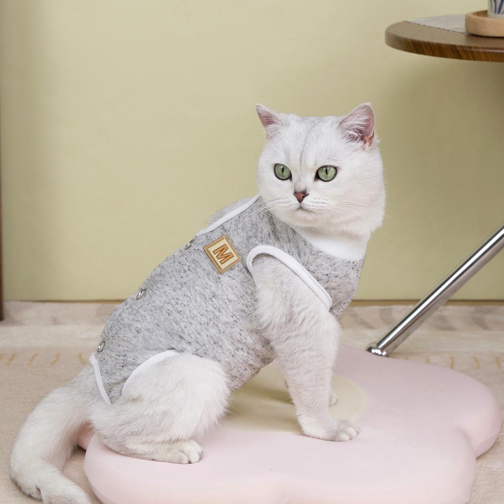 Summer Thin Cool and Breathable Cat Clothes Blue Cat Puppet Cat Pet Cat Anti-hair Loss Comfortable Pet Vest