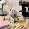 Knight Pen Holder 3D Printed Holder Armor Style Kneeling Hero Pencil Rack Stand Creative Stationery Storage Organizer for Home Office Study Supplies