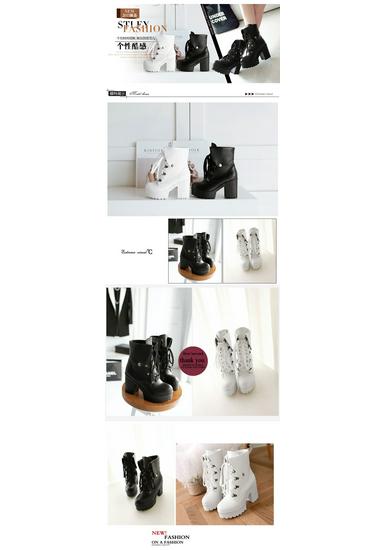 Women's Height-Boosting Martin Boots, Chunky Heel, Lace-Up, Waterproof, Thick-Sole Ankle Boots, Versatile High-Heeled Autumn/Winter Boots