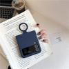 Offical Liquid Silicone Ring Holder Case For Samsung ZFlip 3 4 Folding Soft Candy Color Camera Protective Shockproof Cover Funda