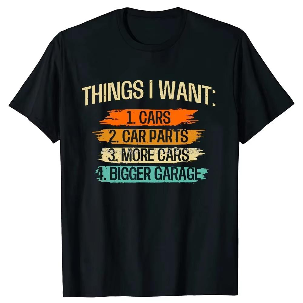 Lustige Dinge Ich Will Autoteile Automechaniker Motor Fahrer T-Shirt Euro Größe Lässiges T-Shirt Herren Tops T-Shirts Kleidung