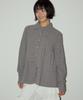 SOME PLACE Dot Asymmetrical Frill Layered Lovely Long Sleeve Blouse Shirt [Gray]