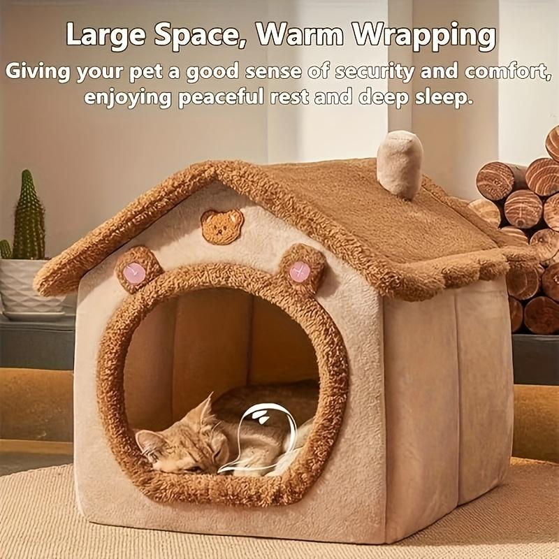 All-Season Pet Villa: Arctic & Fleece, Washable, Non-Slip. For Cats & Small Dogs. Cozy & Enclosed. Shop Now!