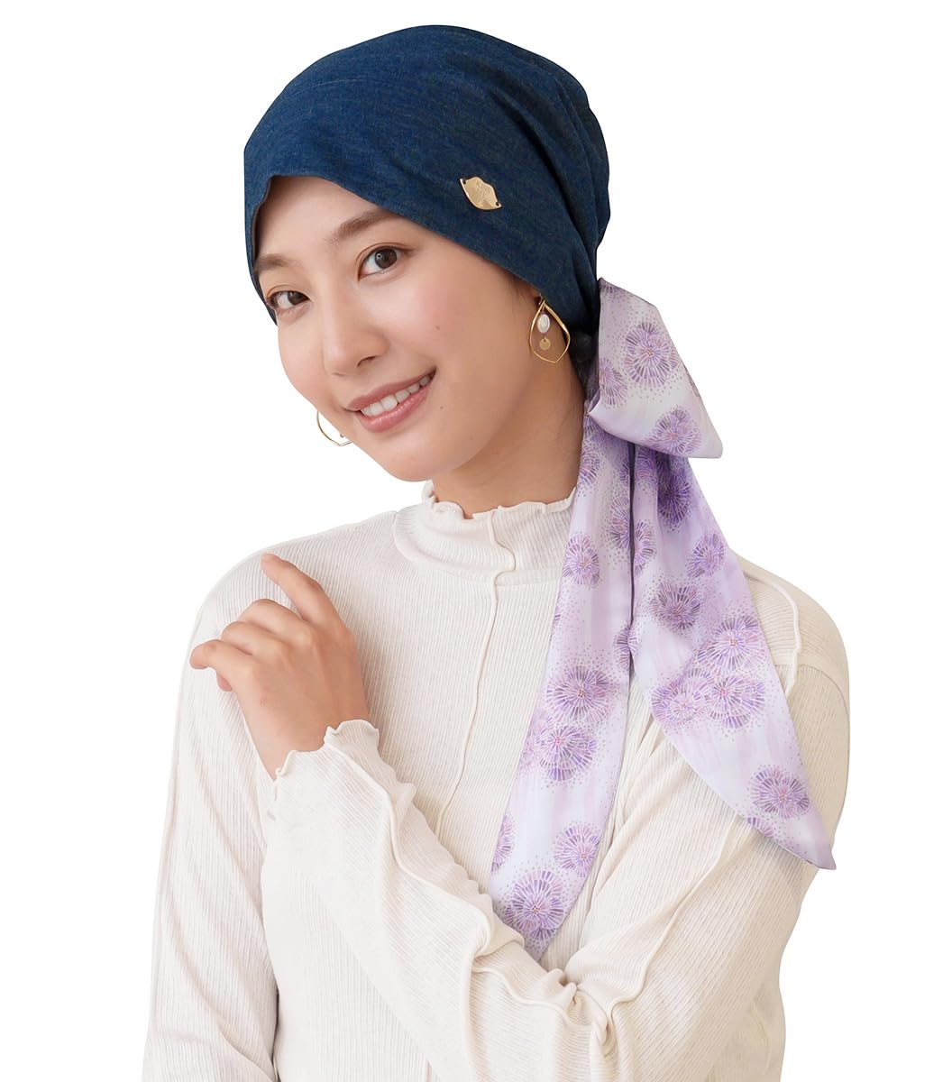 

MY Medical Care Misuzu Uta x Drug Turban [KISS LIFE] Hat, Hat, Women s, Collaboration, Fireworks LUXE, Anti-cancer (Iris) (kml100155a)