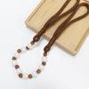 2Pcs Curtain Tiebacks with Pearls, Handmade Decorative Curtain Holdbacks Rope, Outdoor Farmhouse Tie Backs for Curtains, Curtain Holders for Drapes