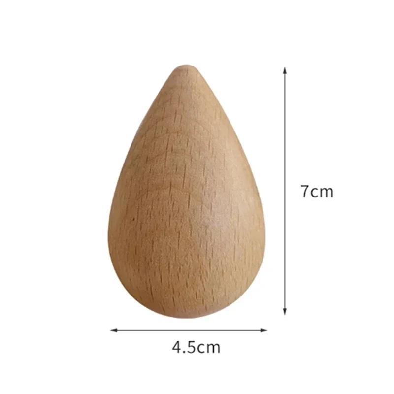 Wall Mounted Coat Hook Natural Wood Clothes Hanger Decorative Key Holder Hat Scarf Handbag Storage Hanger Bathroom Rack