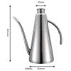 Standard 304 Stainless Steel Olive Oil Vinegar Batcher Can Bottle Pot Kitchen Accessories Cooking Tools 500ml Storage Bottles