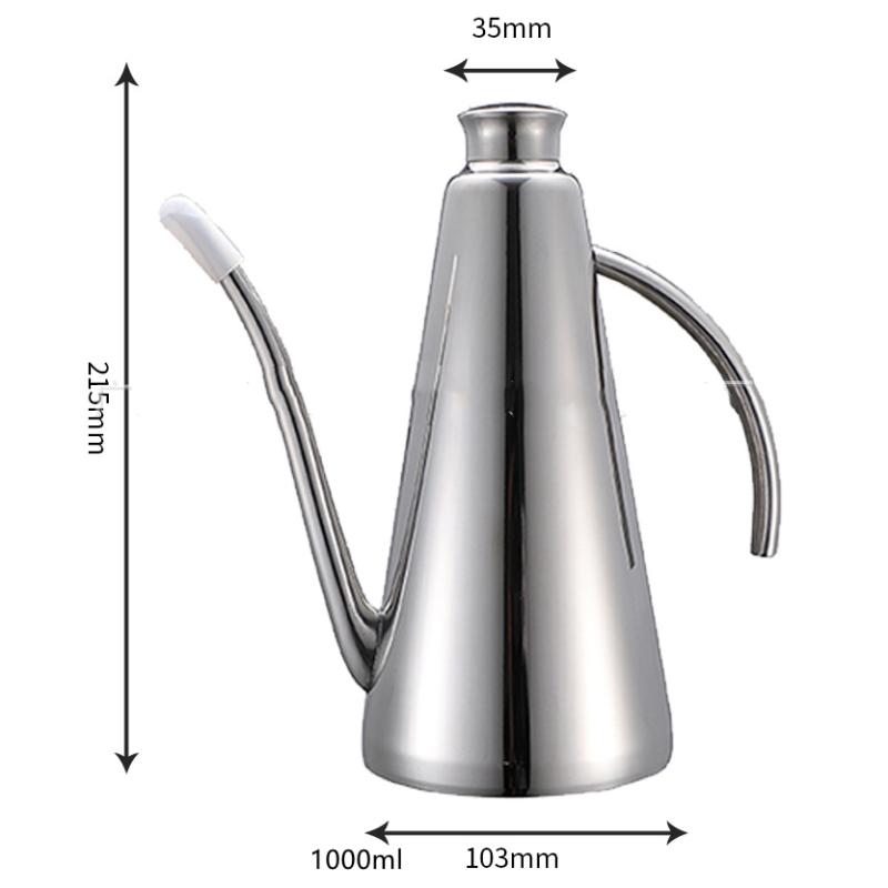 Standard 304 Stainless Steel Olive Oil Vinegar Batcher Can Bottle Pot Kitchen Accessories Cooking Tools 500ml Storage Bottles